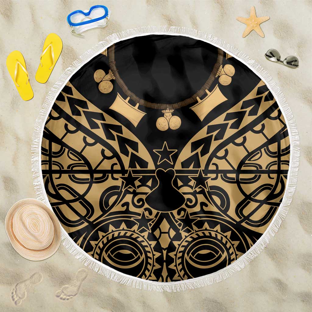 Austral Islands Beach Blanket Tuhaa Pae Penu Stars Necklace Gold - Polynesian Pride