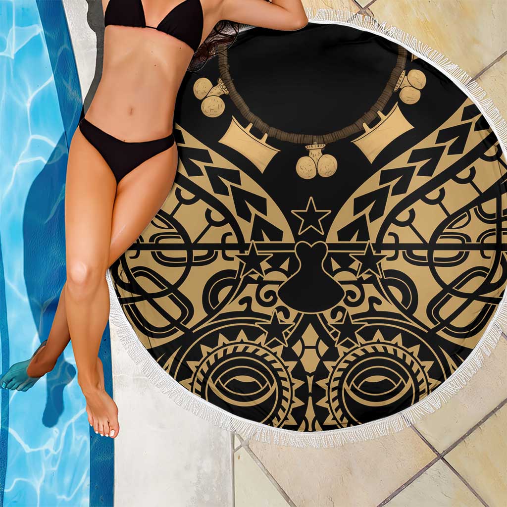 Austral Islands Beach Blanket Tuhaa Pae Penu Stars Necklace Gold - Polynesian Pride