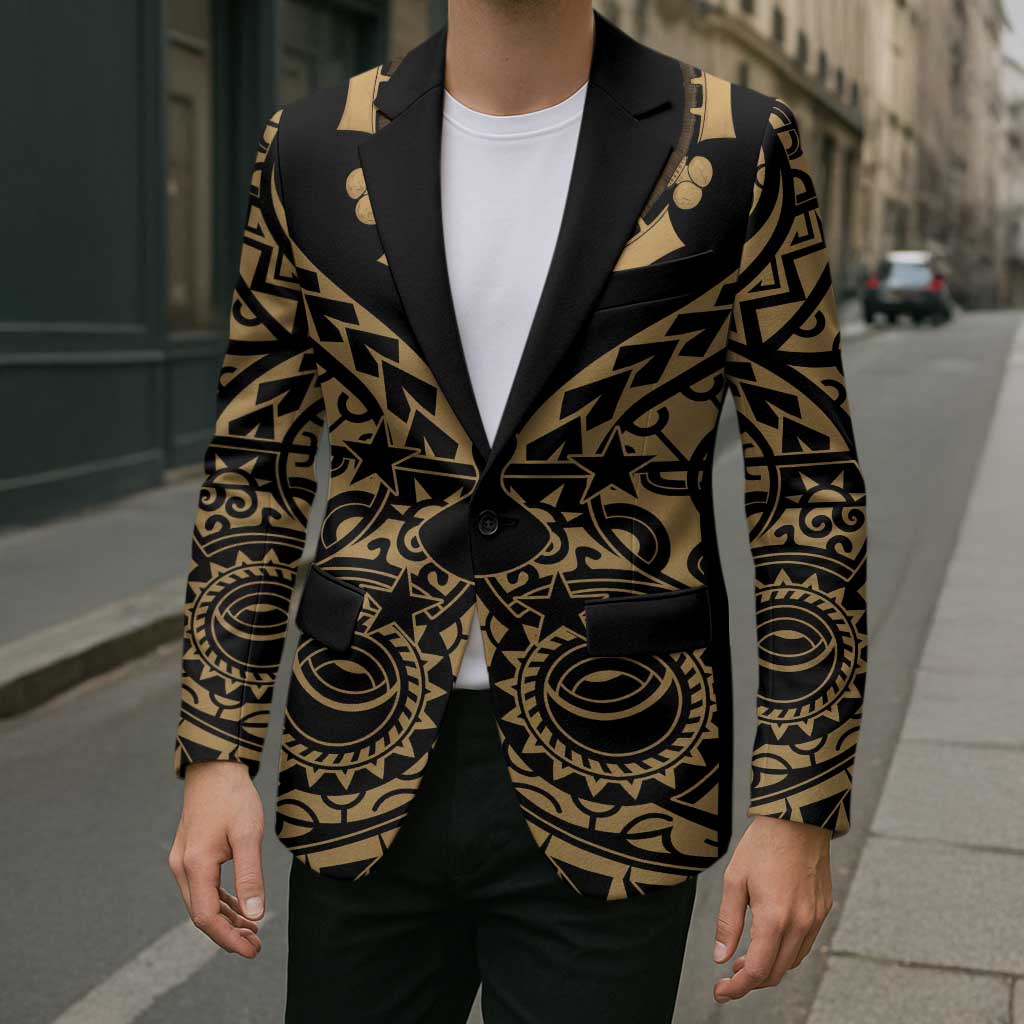 Austral Islands Blazer Tuhaa Pae Penu Stars Necklace Gold - Polynesian Pride