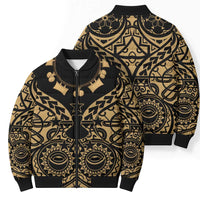 Austral Islands Bomber Puffer Jacket Tuhaa Pae Penu Stars Necklace Gold - Polynesian Pride