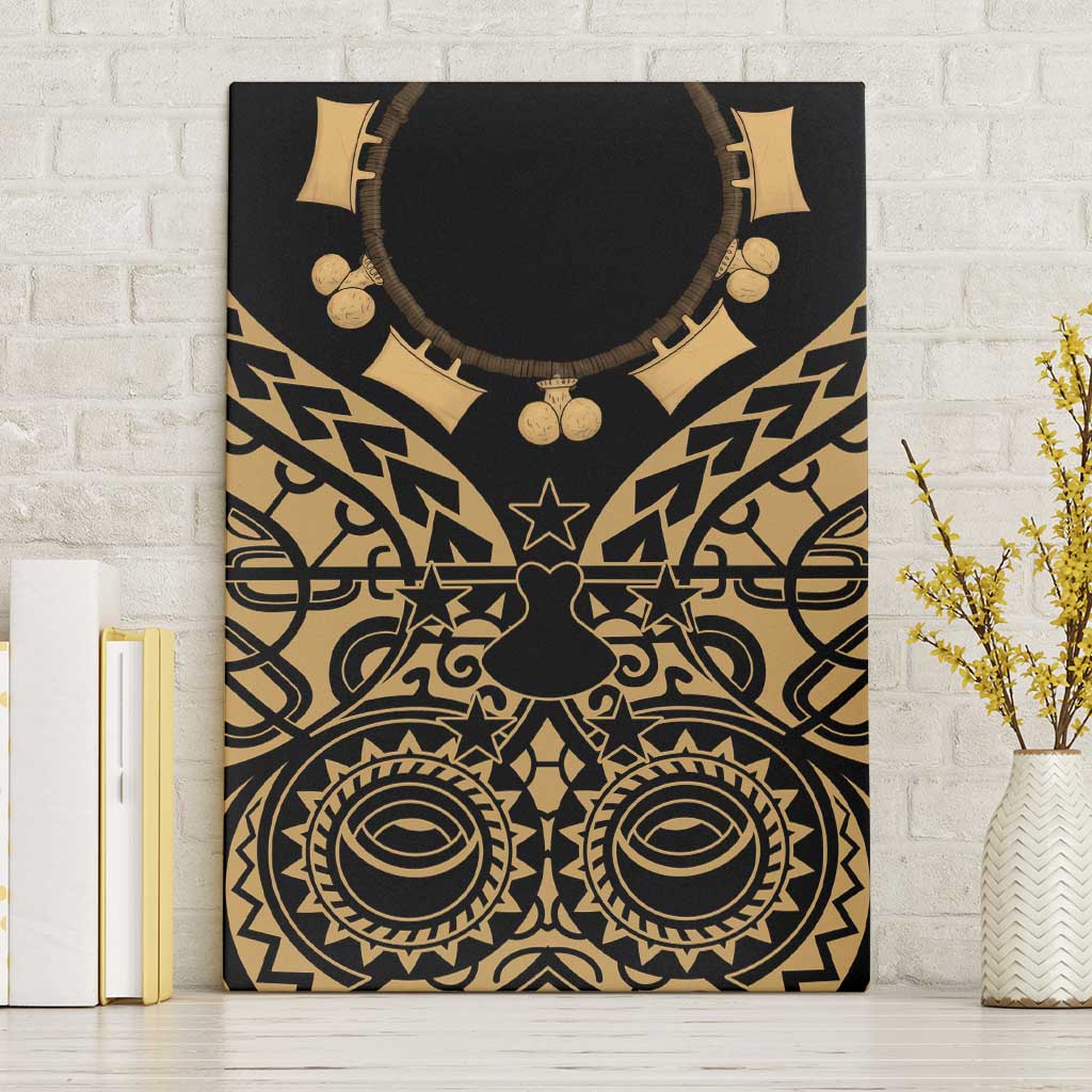 Austral Islands Canvas Wall Art Tuhaa Pae Penu Stars Necklace Gold - Polynesian Pride