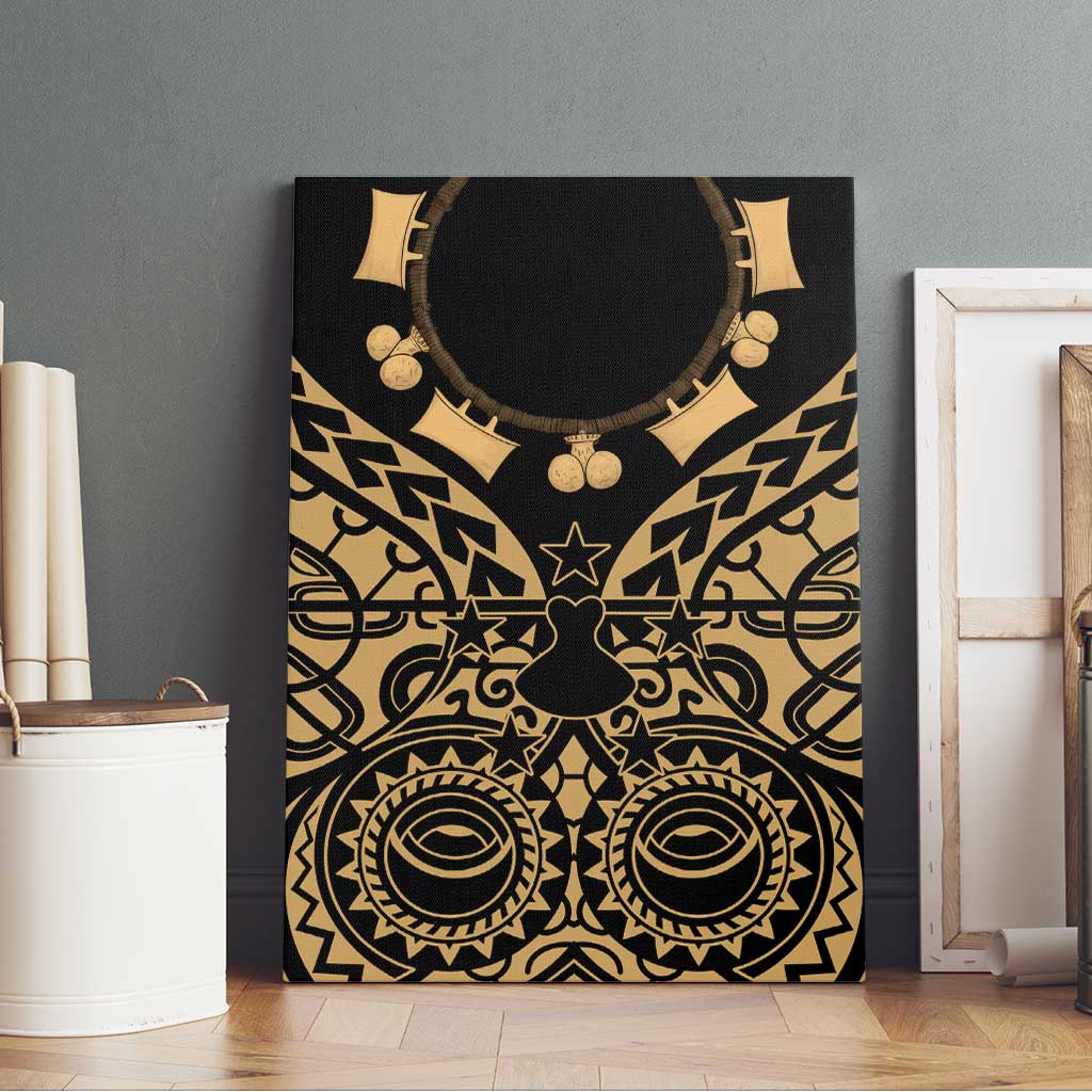 Austral Islands Canvas Wall Art Tuhaa Pae Penu Stars Necklace Gold - Polynesian Pride