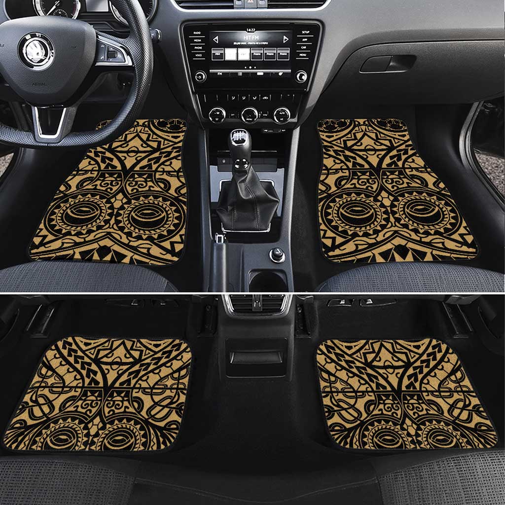 Austral Islands Car Mats Tuhaa Pae Penu Stars Necklace Gold - Polynesian Pride