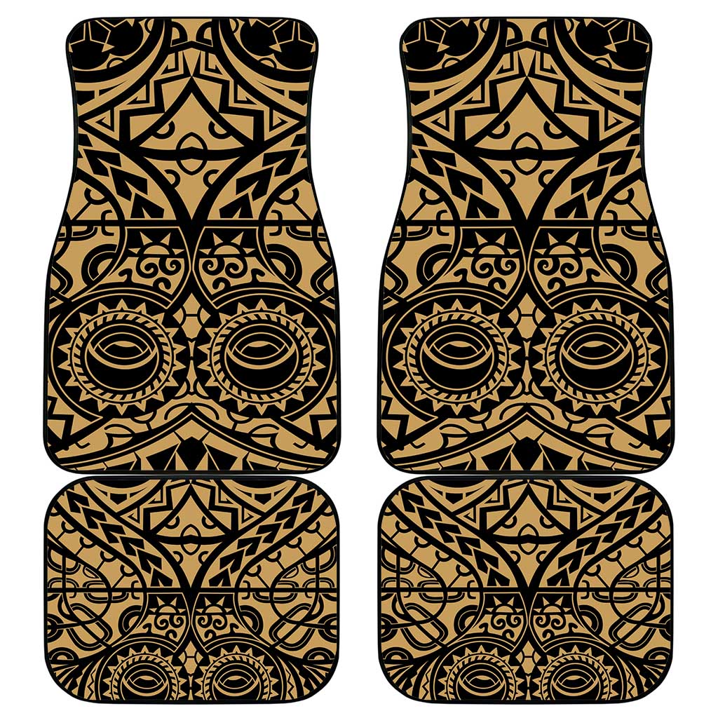 Austral Islands Car Mats Tuhaa Pae Penu Stars Necklace Gold - Polynesian Pride