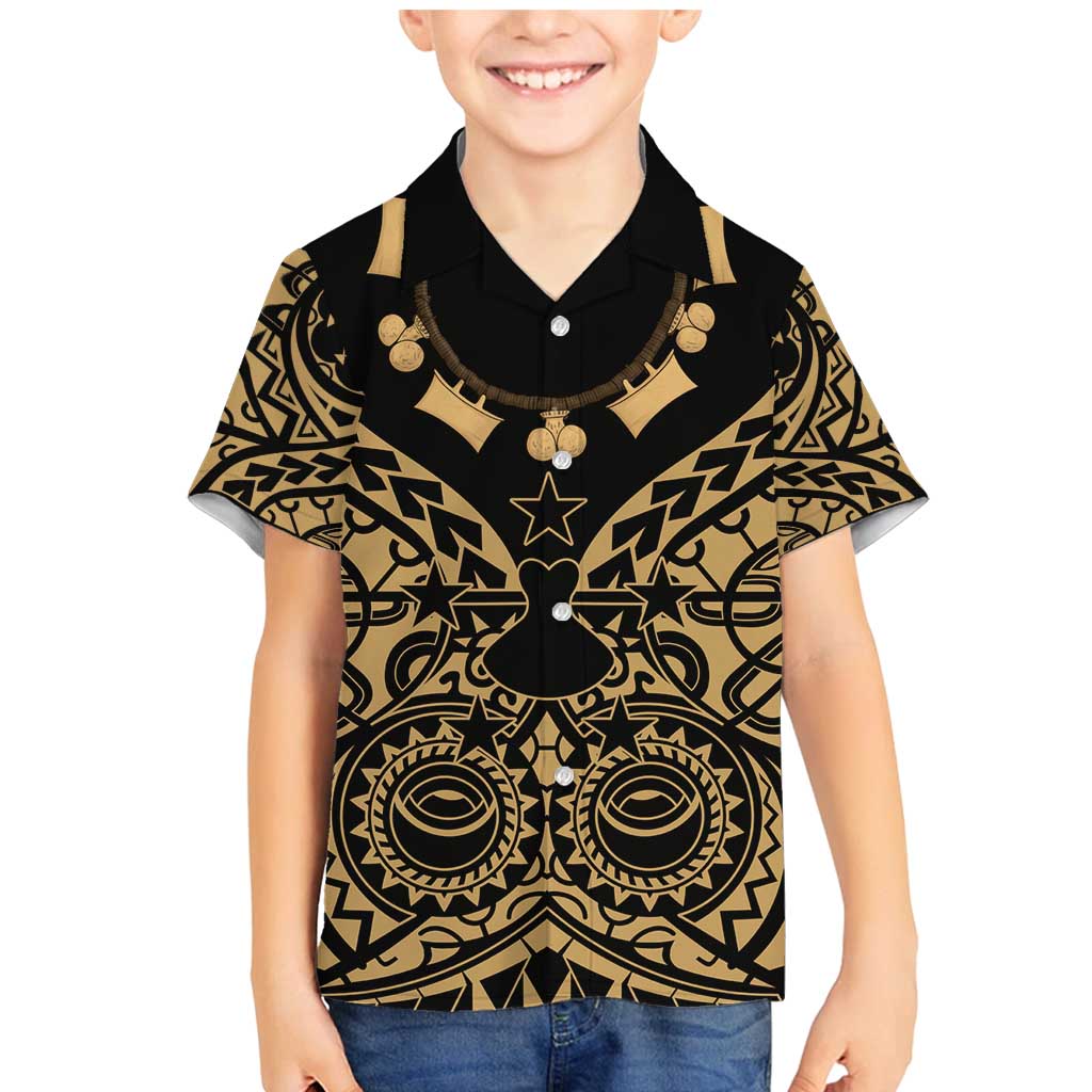 Austral Islands Family Matching Mermaid Dress and Hawaiian Shirt Tuhaa Pae Penu Stars Necklace Gold - Polynesian Pride