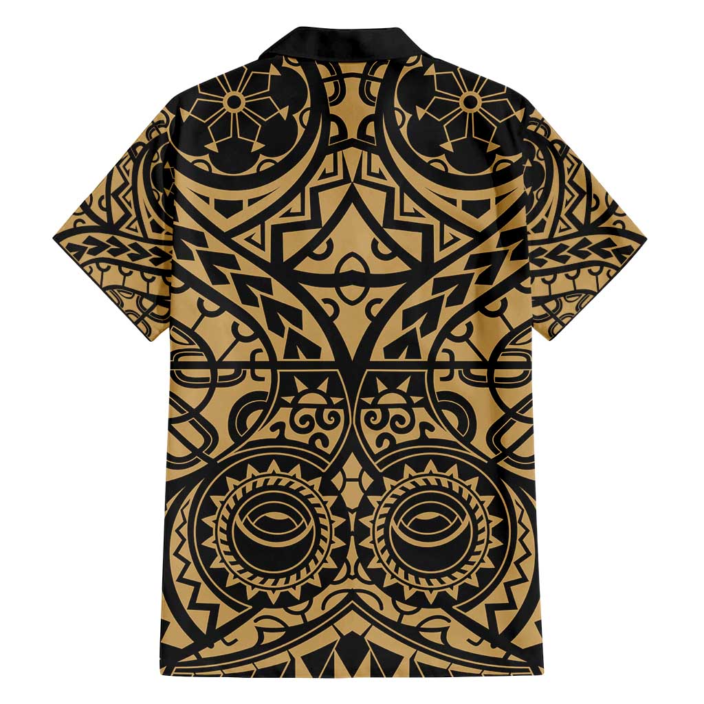Austral Islands Family Matching Puletasi and Hawaiian Shirt Tuhaa Pae Penu Stars Necklace Gold - Polynesian Pride