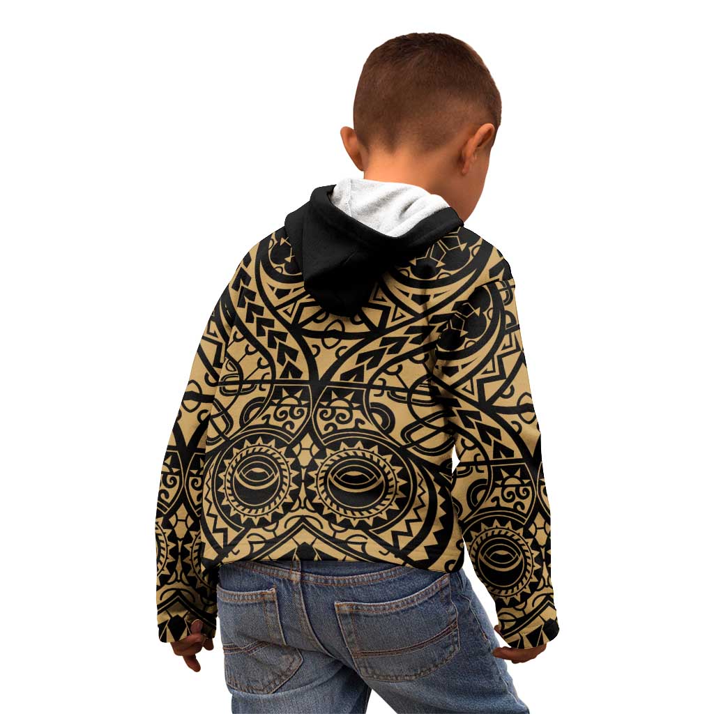 Austral Islands Kid Hoodie Tuhaa Pae Penu Stars Necklace Gold - Polynesian Pride