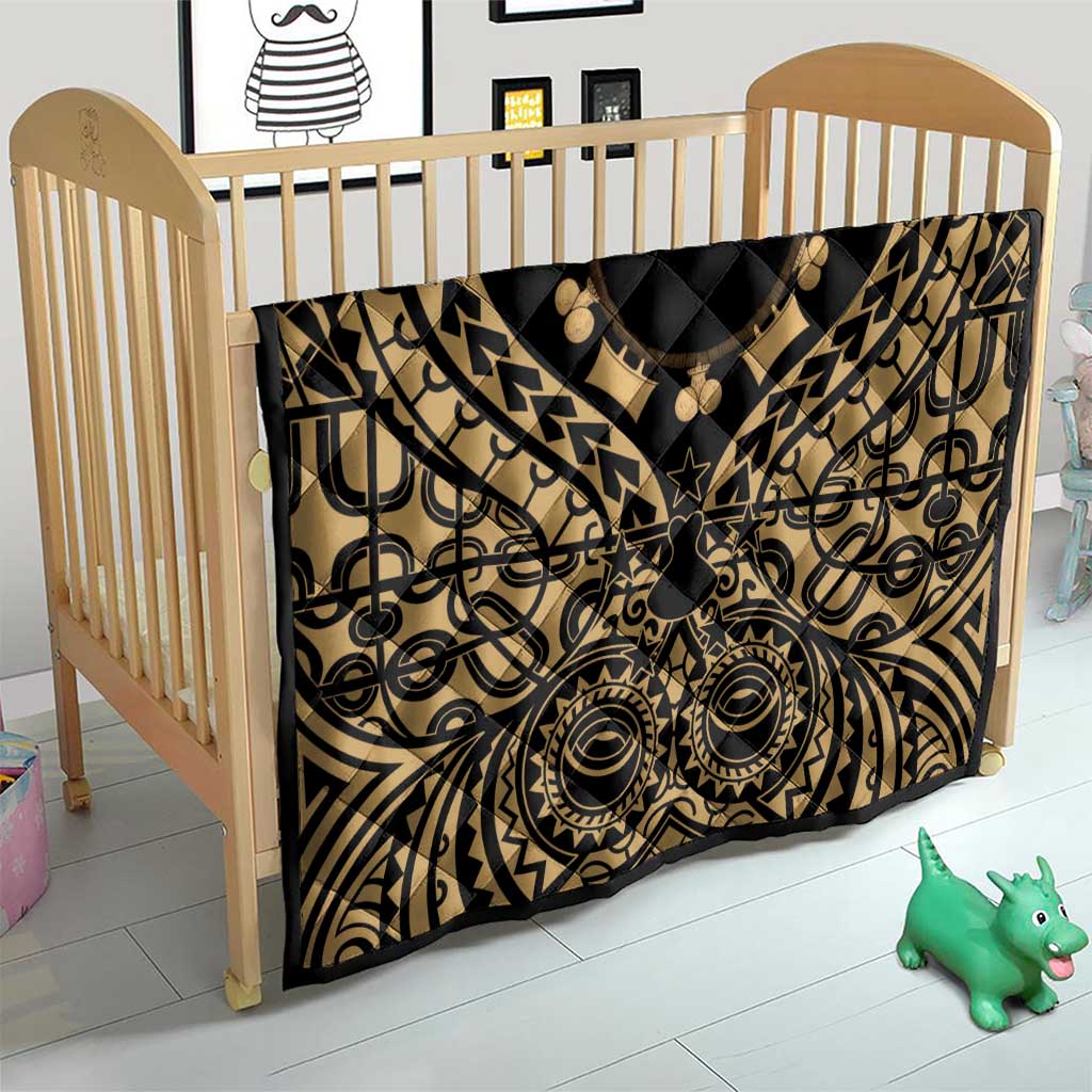 Austral Islands Quilt Tuhaa Pae Penu Stars Necklace Gold - Polynesian Pride