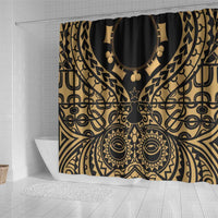 Austral Islands Shower Curtain Tuhaa Pae Penu Stars Necklace Gold - Polynesian Pride
