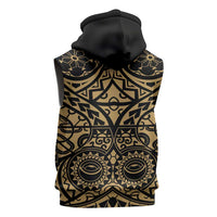 Austral Islands Sleeveless Zip Hoodie Tuhaa Pae Penu Stars Necklace Gold LT14 - Polynesian Pride