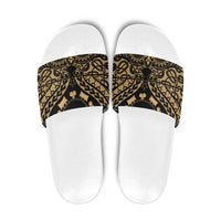 Austral Islands Slide Sandals Tuhaa Pae Penu Stars Necklace Gold LT14 Gold - Polynesian Pride