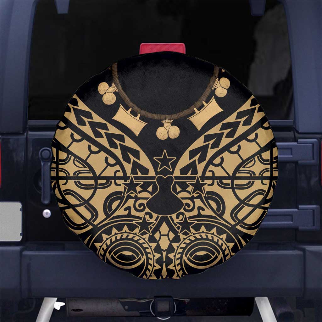 Austral Islands Spare Tire Cover Tuhaa Pae Penu Stars Necklace Gold - Polynesian Pride
