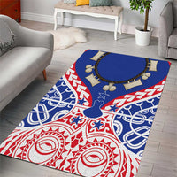 Austral Islands Area Rug Tuhaa Pae Penu Stars Necklace Red - Polynesian Pride