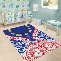 Austral Islands Area Rug Tuhaa Pae Penu Stars Necklace Red - Polynesian Pride