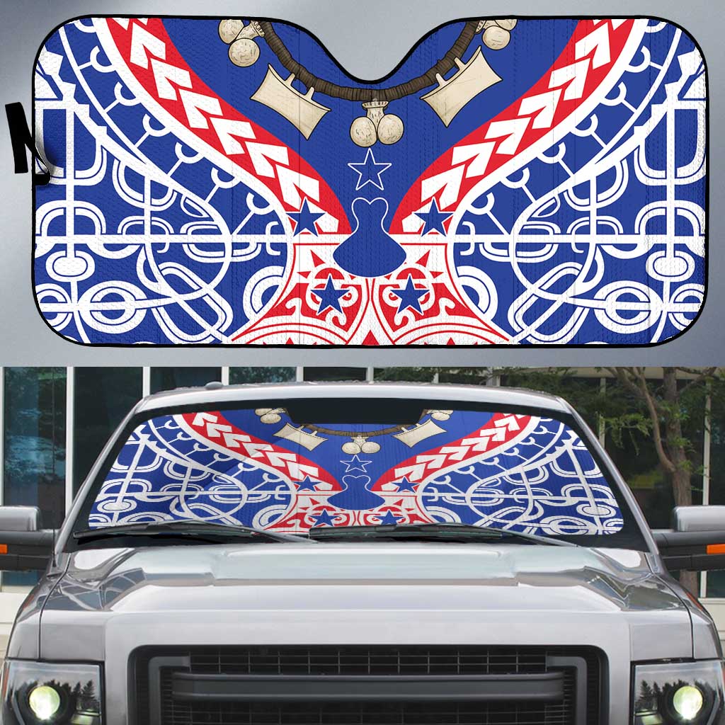 Austral Islands Auto Sun Shade Tuhaa Pae Penu Stars Necklace Red - Polynesian Pride