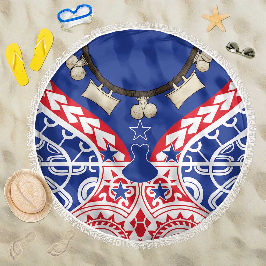 Austral Islands Beach Blanket Tuhaa Pae Penu Stars Necklace Red - Polynesian Pride