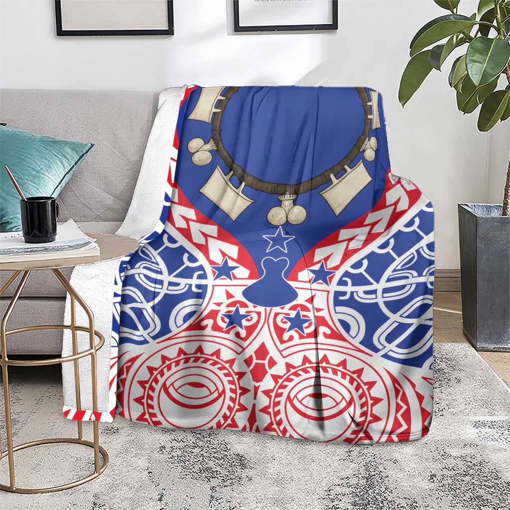 Austral Islands Blanket Tuhaa Pae Penu Stars Necklace Red - Polynesian Pride