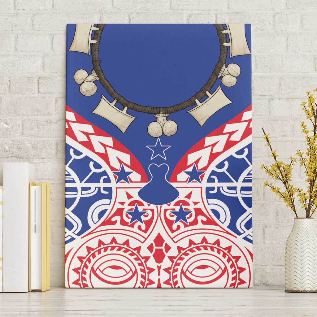 Austral Islands Canvas Wall Art Tuhaa Pae Penu Stars Necklace Red - Polynesian Pride