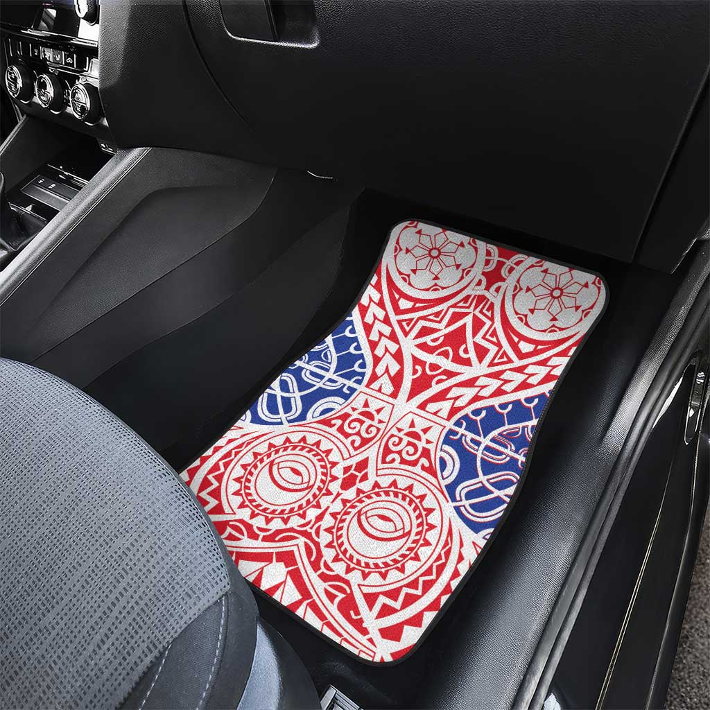 Austral Islands Car Mats Tuhaa Pae Penu Stars Necklace Red - Polynesian Pride