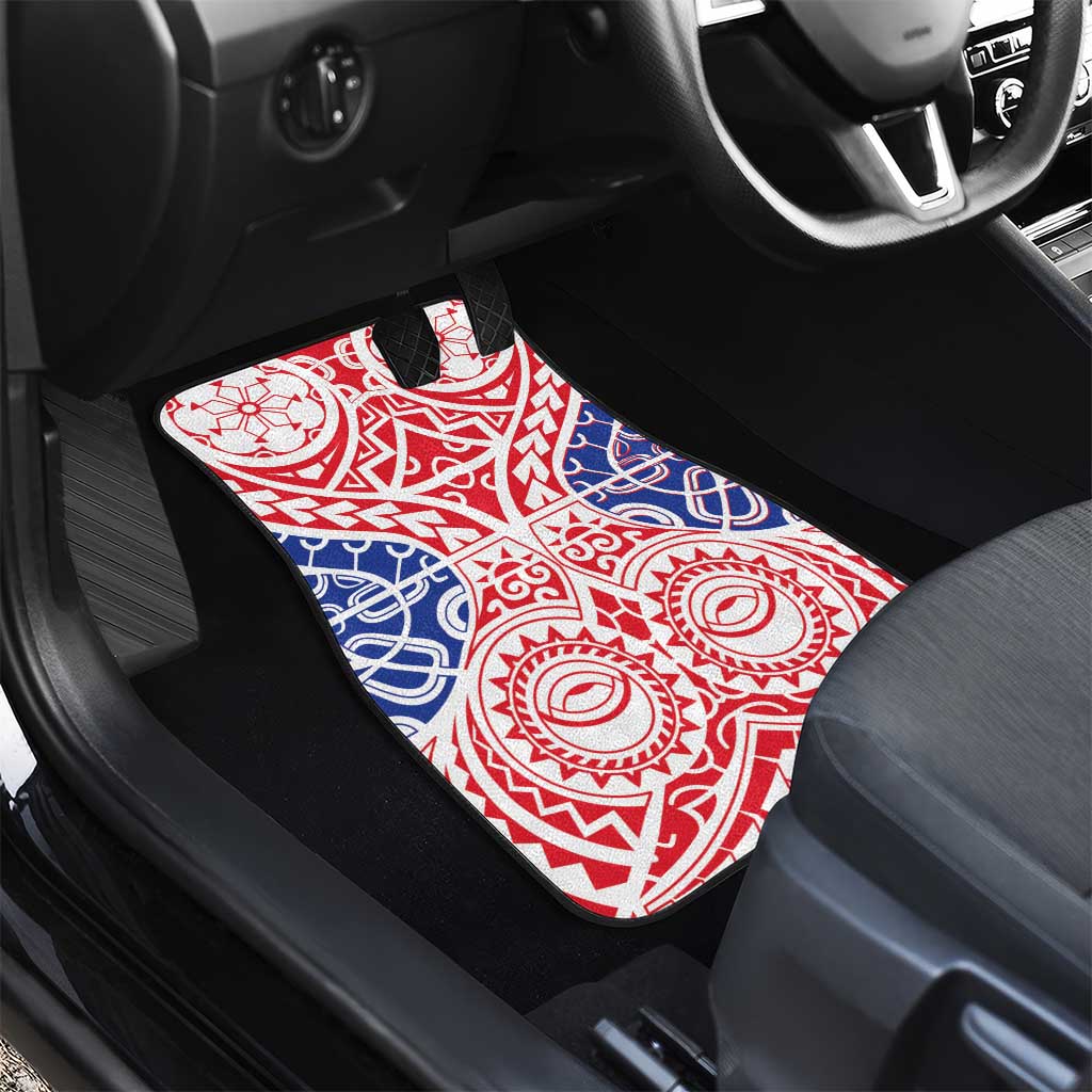 Austral Islands Car Mats Tuhaa Pae Penu Stars Necklace Red - Polynesian Pride
