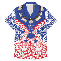 Austral Islands Family Matching Mermaid Dress and Hawaiian Shirt Tuhaa Pae Penu Stars Necklace Red - Polynesian Pride