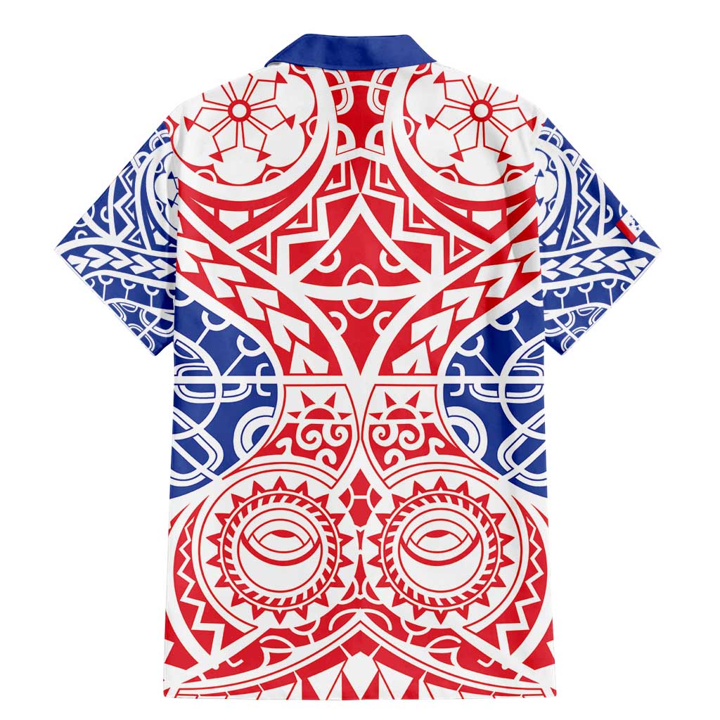 Austral Islands Family Matching Mermaid Dress and Hawaiian Shirt Tuhaa Pae Penu Stars Necklace Red - Polynesian Pride