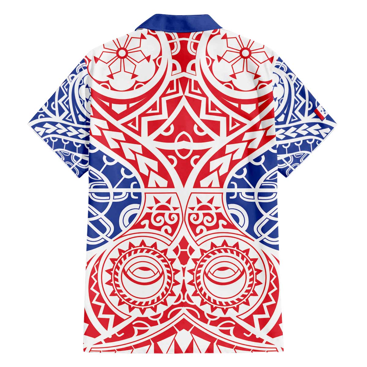 Austral Islands Family Matching Off The Shoulder Long Sleeve Dress and Hawaiian Shirt Tuhaa Pae Penu Stars Necklace Red - Polynesian Pride