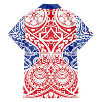 Austral Islands Family Matching Puletasi and Hawaiian Shirt Tuhaa Pae Penu Stars Necklace Red - Polynesian Pride