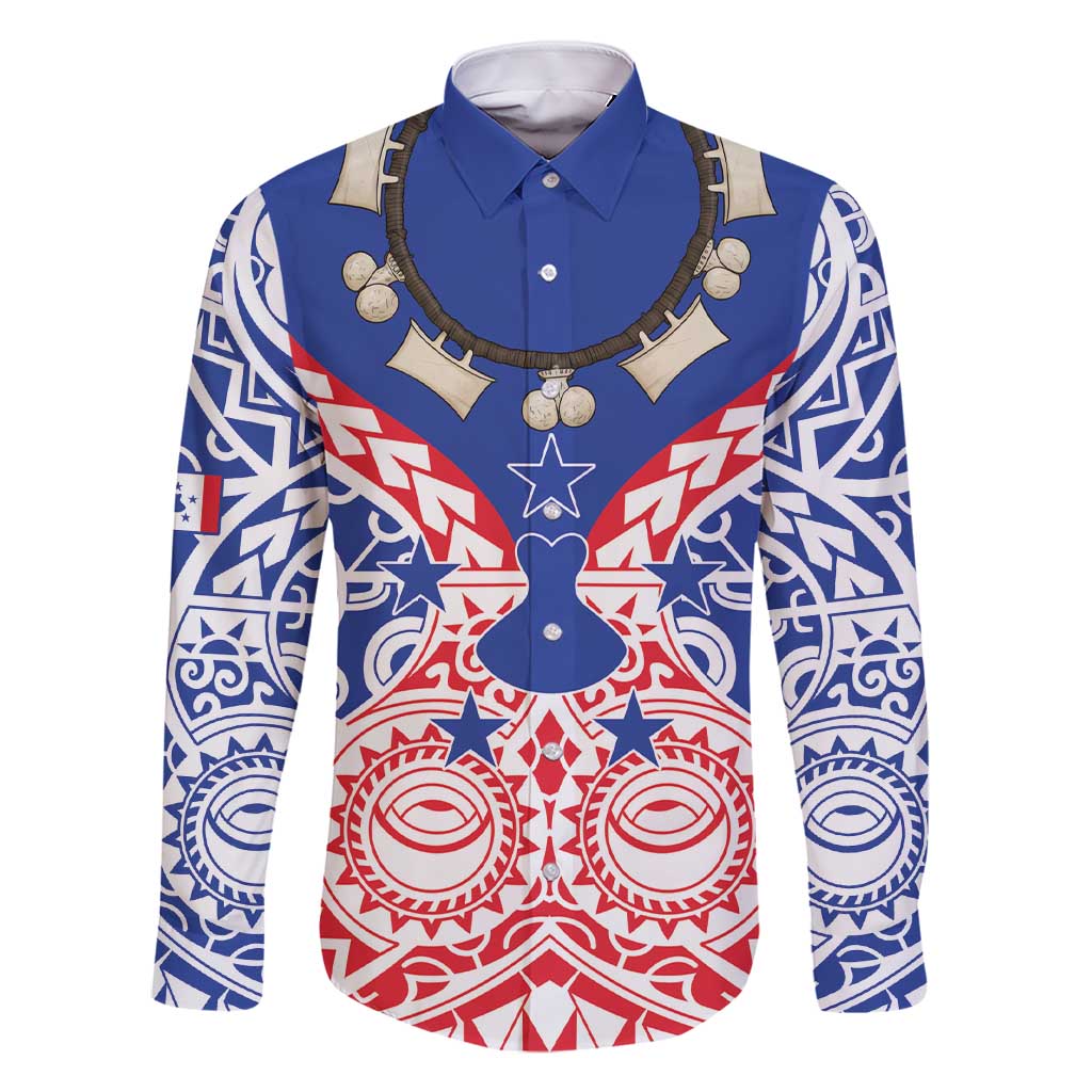 Austral Islands Family Matching Short Sleeve Bodycon Dress and Hawaiian Shirt Tuhaa Pae Penu Stars Necklace Red - Polynesian Pride