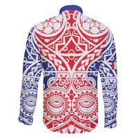 Austral Islands Family Matching Tank Maxi Dress and Hawaiian Shirt Tuhaa Pae Penu Stars Necklace Red - Polynesian Pride