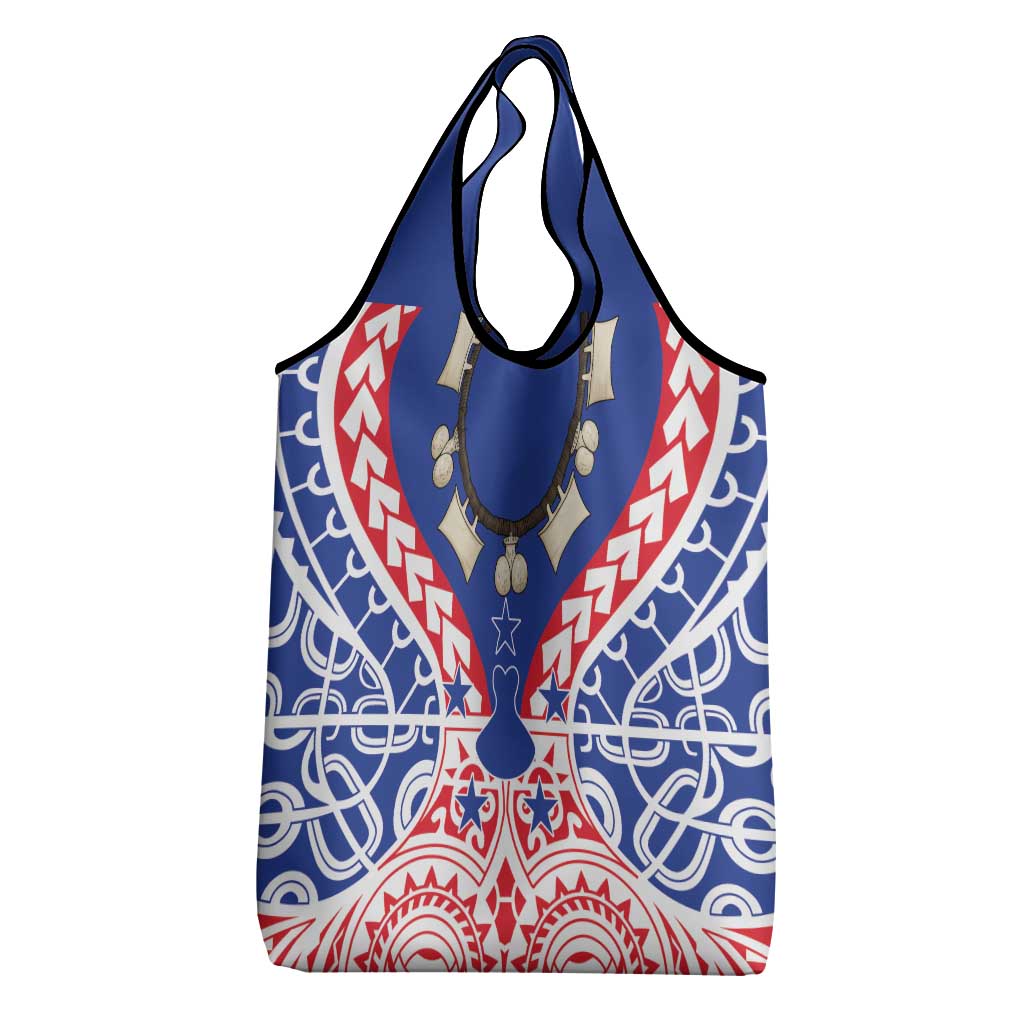 Austral Islands Grocery Bag Tuhaa Pae Penu Stars Necklace Red - Polynesian Pride