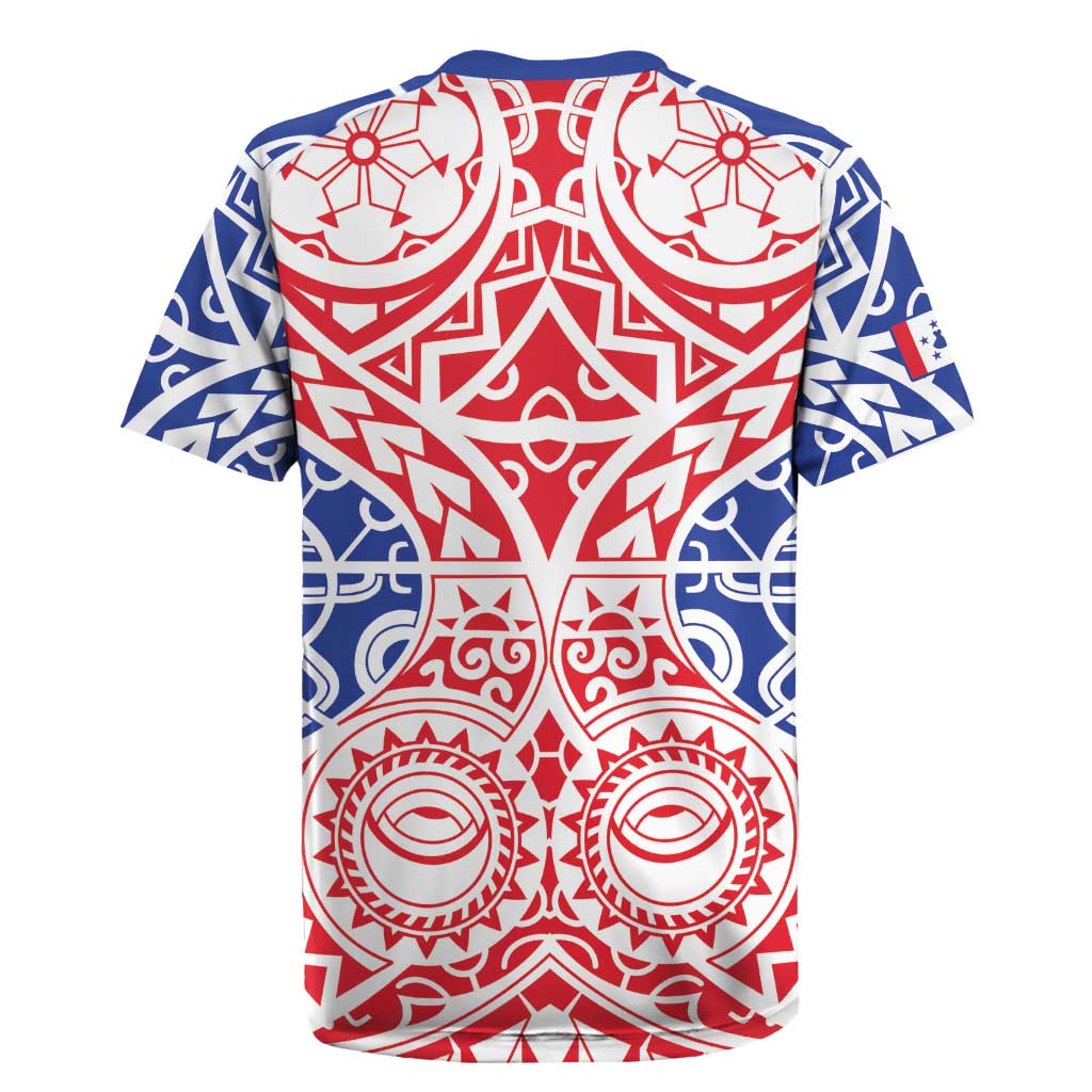Austral Islands Rugby Jersey Tuhaa Pae Penu Stars Necklace Red - Polynesian Pride