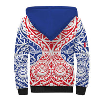Austral Islands Sherpa Hoodie Tuhaa Pae Penu Stars Necklace Red - Polynesian Pride