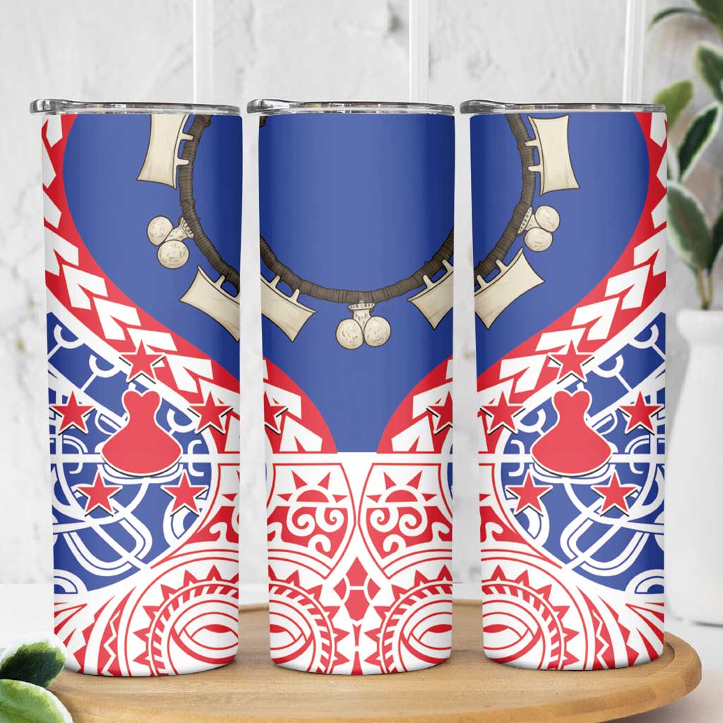 Austral Islands Skinny Tumbler Tuhaa Pae Penu Stars Necklace Red - Polynesian Pride