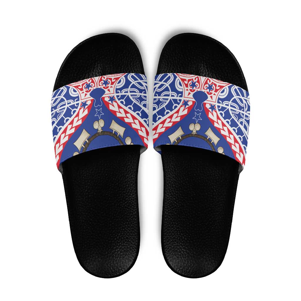 Austral Islands Slide Sandals Tuhaa Pae Penu Stars Necklace Red - Polynesian Pride