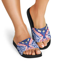 Austral Islands Slide Sandals Tuhaa Pae Penu Stars Necklace Red - Polynesian Pride