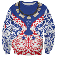 Austral Islands Sweatshirt Tuhaa Pae Penu Stars Necklace Red - Polynesian Pride