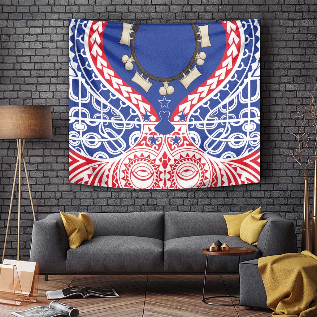 Austral Islands Tapestry Tuhaa Pae Penu Stars Necklace Red - Polynesian Pride