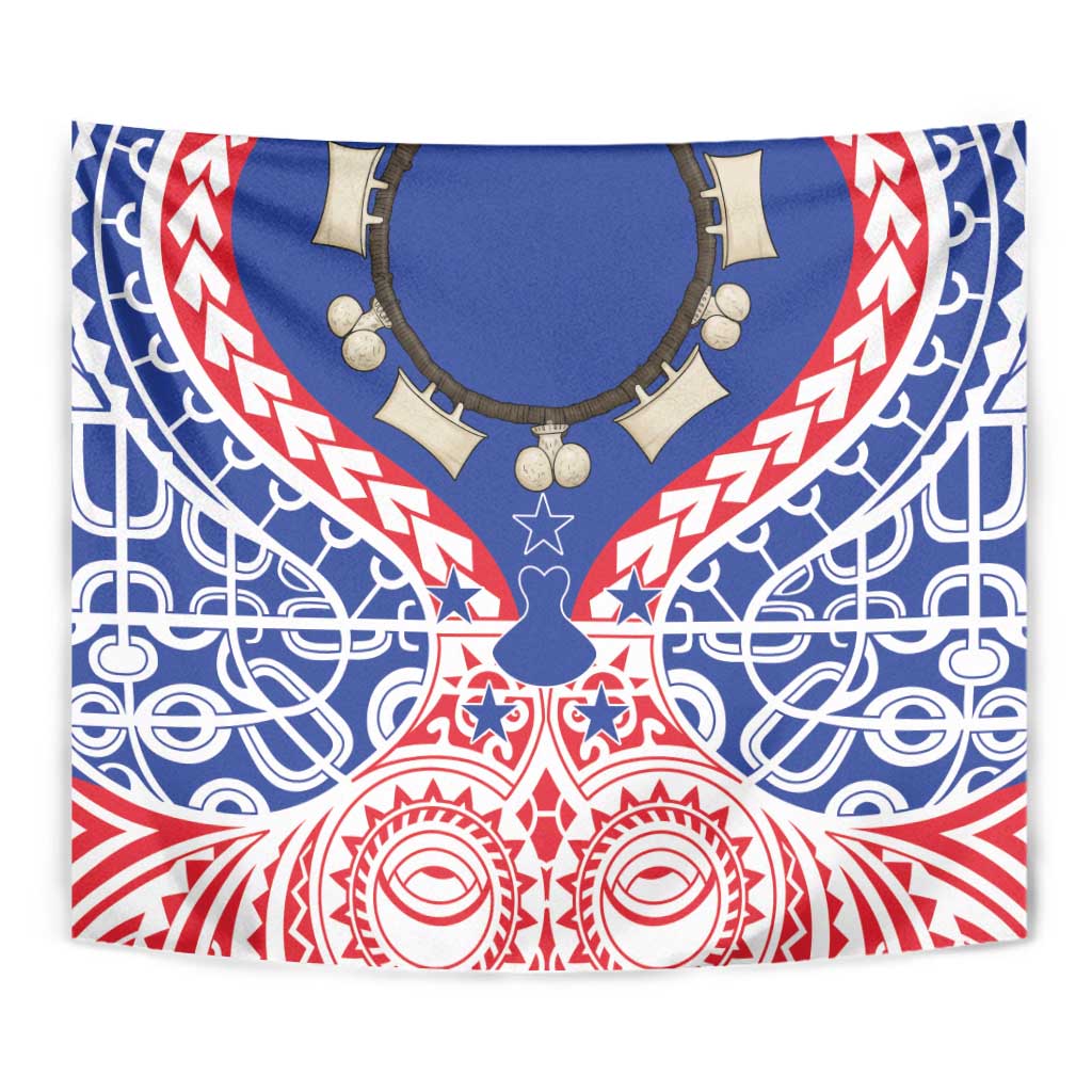 Austral Islands Tapestry Tuhaa Pae Penu Stars Necklace Red - Polynesian Pride