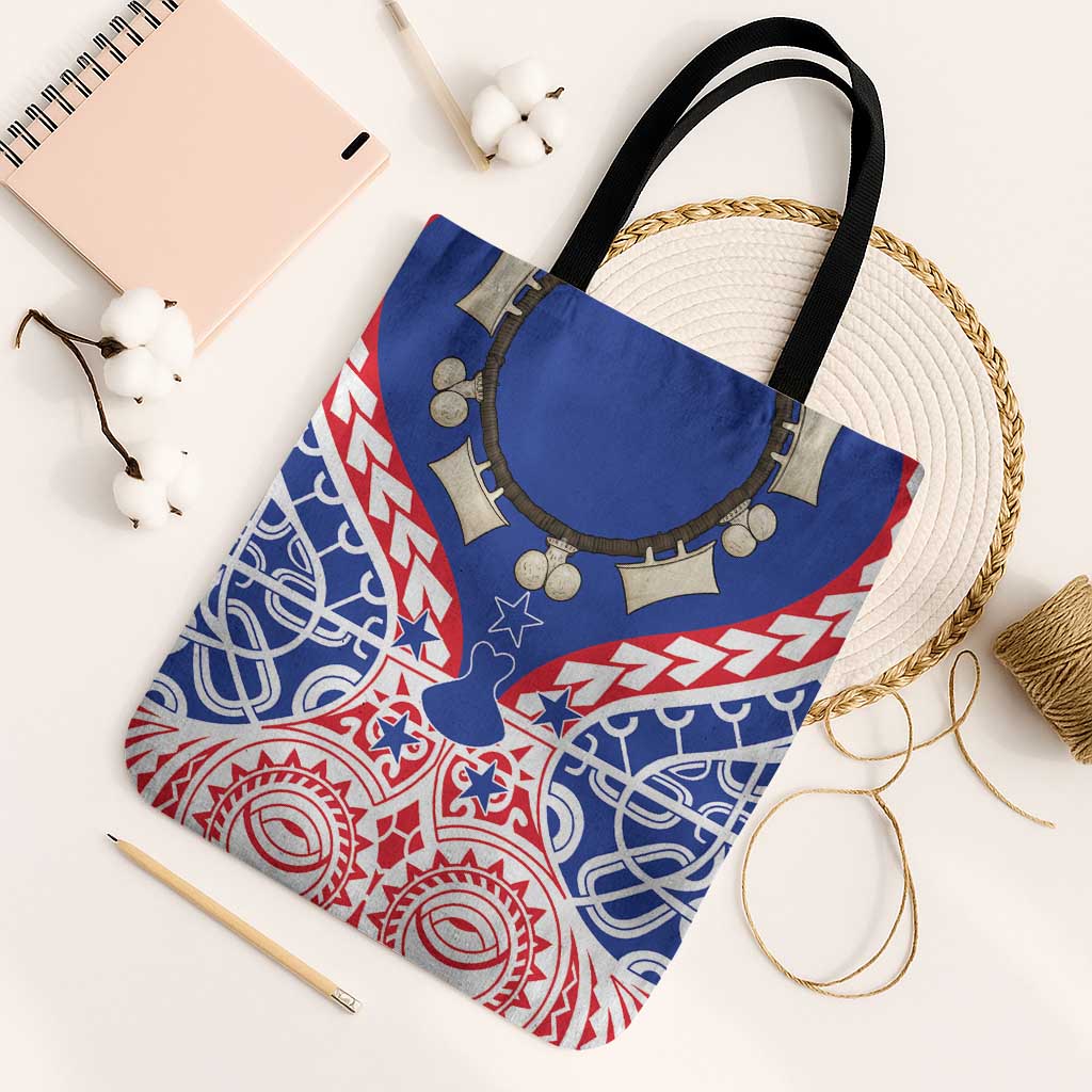 Austral Islands Tote Bag Tuhaa Pae Penu Stars Necklace Red - Polynesian Pride