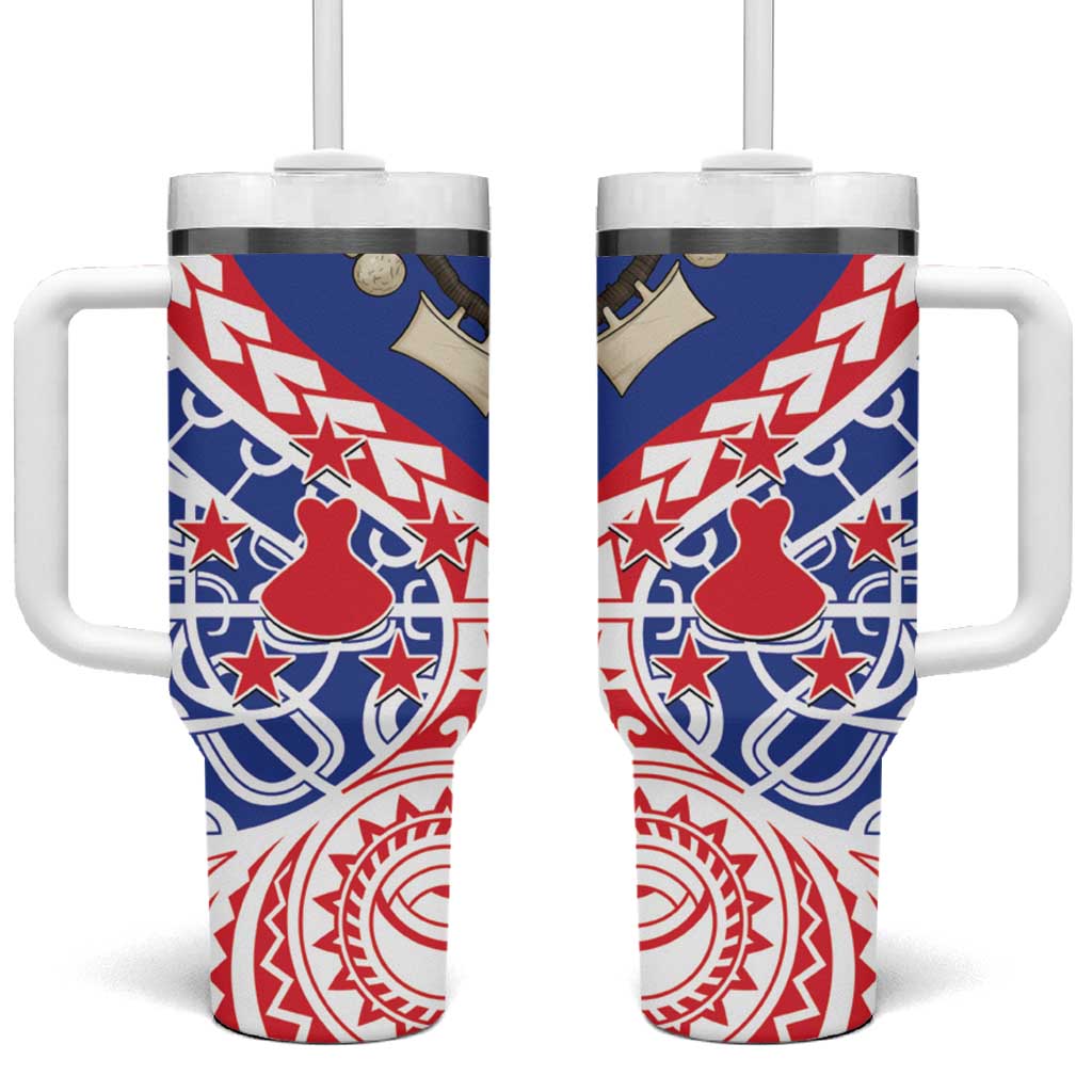 Austral Islands Tumbler With Handle Tuhaa Pae Penu Stars Necklace Red - Polynesian Pride