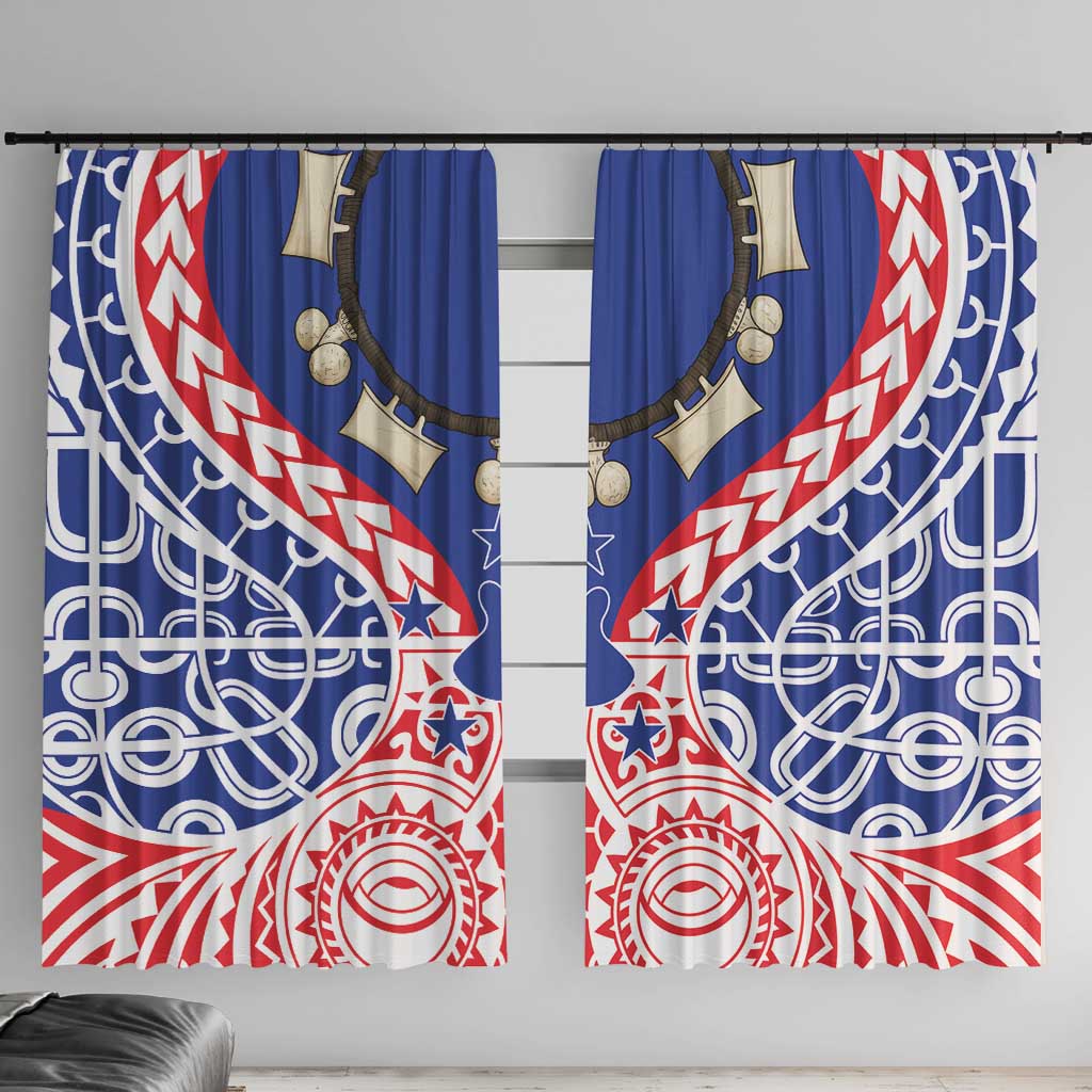 Austral Islands Window Curtain Tuhaa Pae Penu Stars Necklace Red - Polynesian Pride