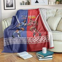Toa Samoa Mate Ma'a Tonga Rugby Together Blanket LT14 Multicolor - Polynesian Pride
