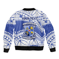 Personalised Samoa St Josephs College Bomber Jacket Marist Brothers Samoan Pattern LT14 - Polynesian Pride