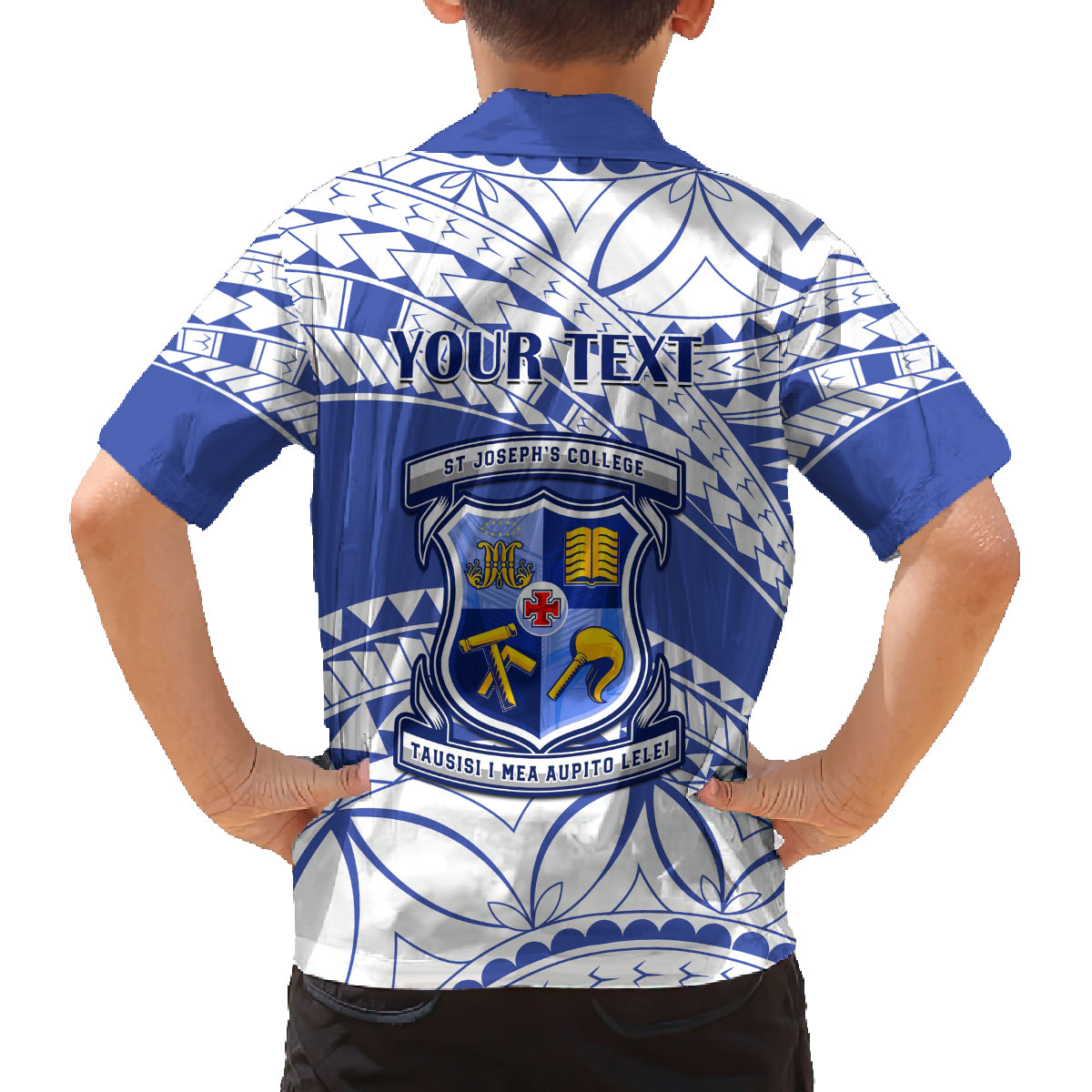 Personalised Samoa St Josephs College Family Matching Long Sleeve Bodycon Dress and Hawaiian Shirt Marist Brothers Samoan Pattern LT14 - Polynesian Pride