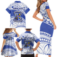 Personalised Samoa St Josephs College Family Matching Short Sleeve Bodycon Dress and Hawaiian Shirt Marist Brothers Samoan Pattern LT14 - Polynesian Pride