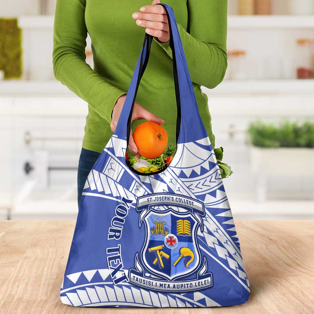 Personalised Samoa St Josephs College Grocery Bag Marist Brothers Samoan Pattern