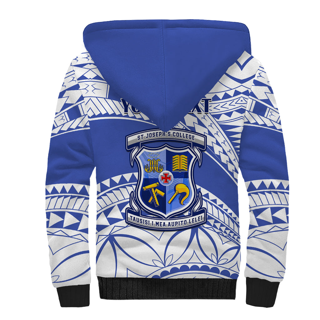 Personalised Samoa St Josephs College Sherpa Hoodie Marist Brothers Samoan Pattern LT14 - Polynesian Pride
