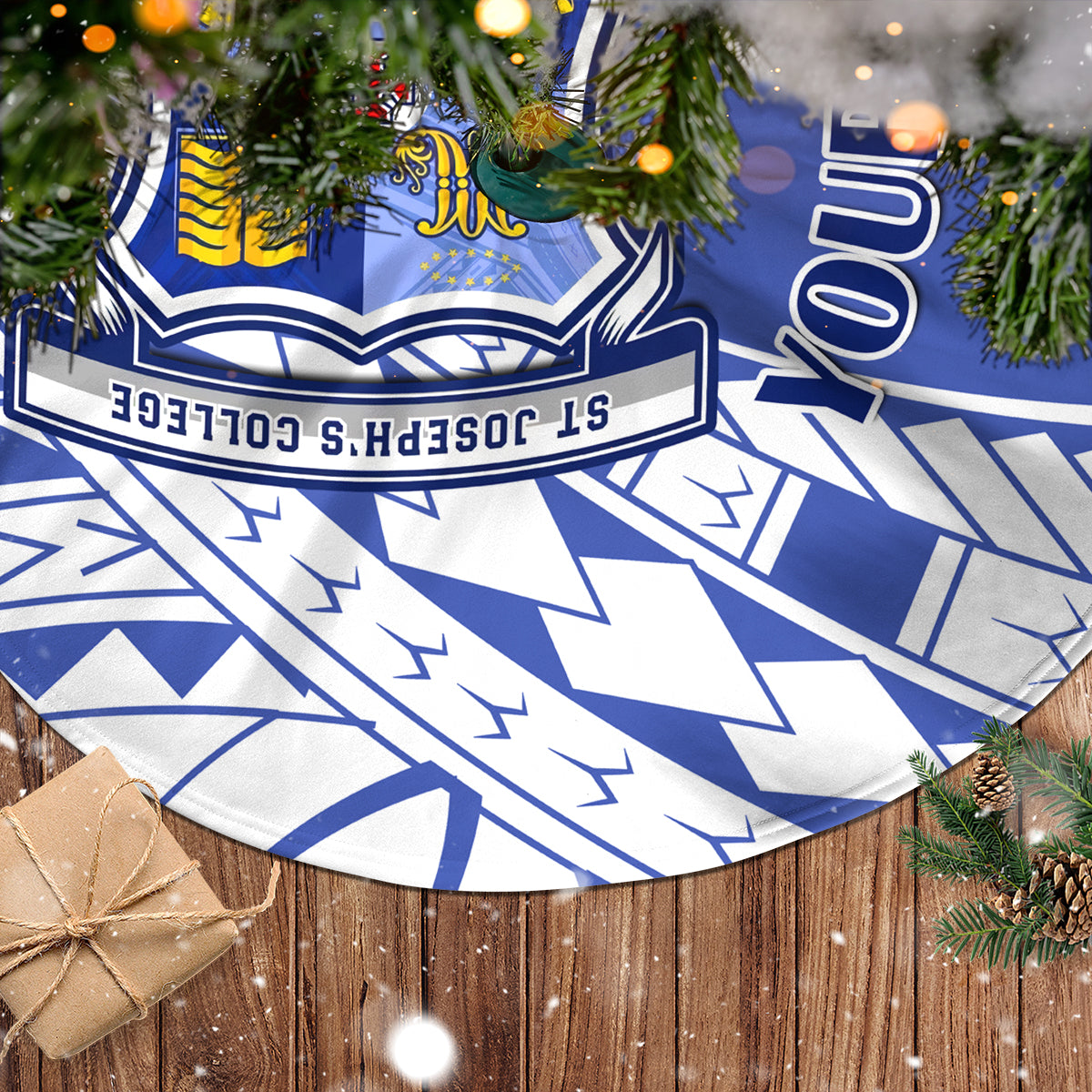 Personalised Samoa St Joseph's College Tree Skirt Marist Brothers Samoan Pattern LT14 - Polynesian Pride