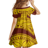 Personalised Samoa College Family Matching Long Sleeve Bodycon Dress and Hawaiian Shirt Samoan Pattern LT14 - Polynesian Pride